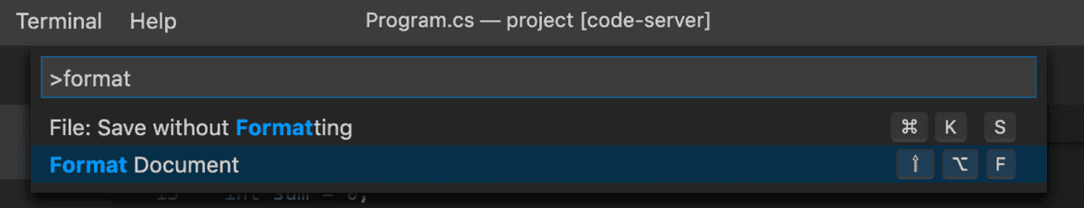 フォーマッターの起動の様子